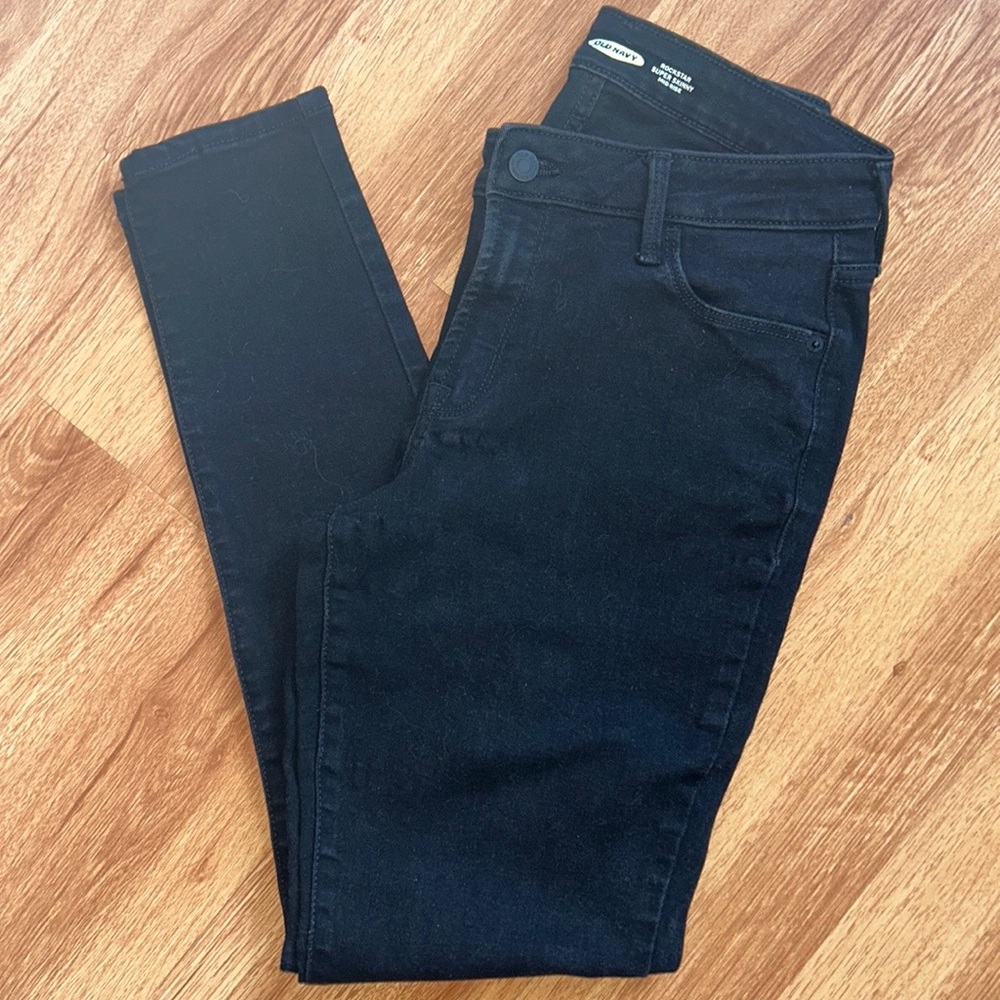 Old Navy Rockstar Super Skinny Black Jeans